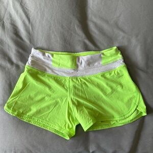 Lululemon Moisture Wicking Lime Green Shorts, sz 6